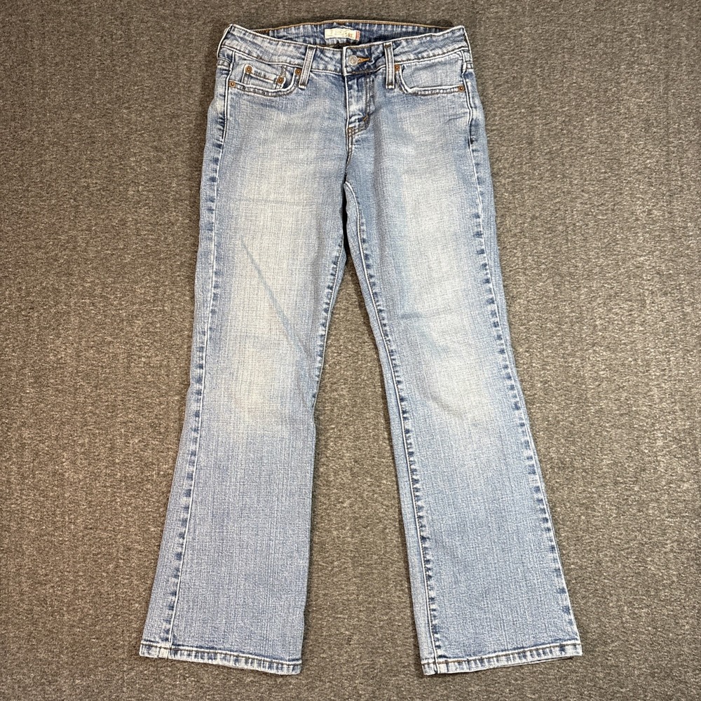 Levis Jeans Women's 545 Low Boot Cut Light Blue Wash Denim Classic Stretch 6S